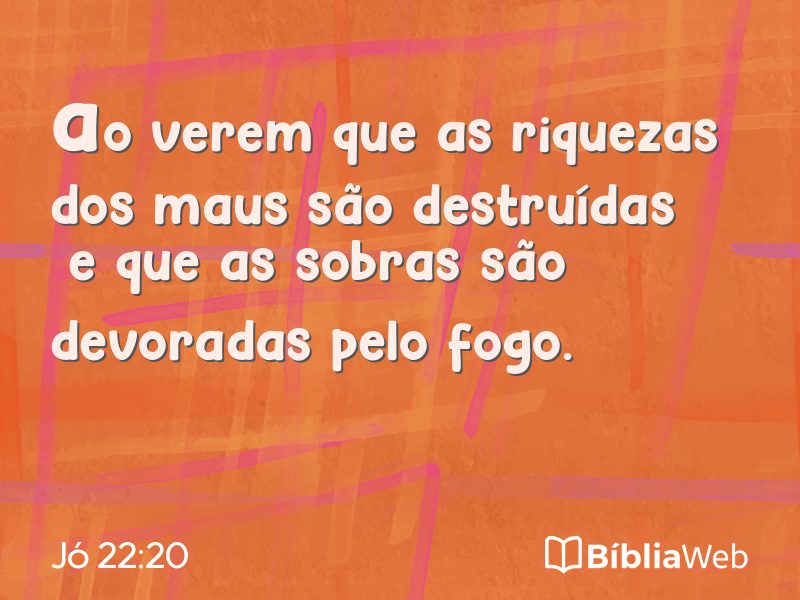 Jó 22:20 em imagem para compartilhar