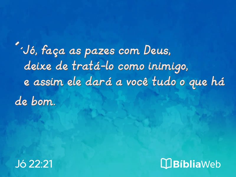 Jó 22:21 em imagem para compartilhar