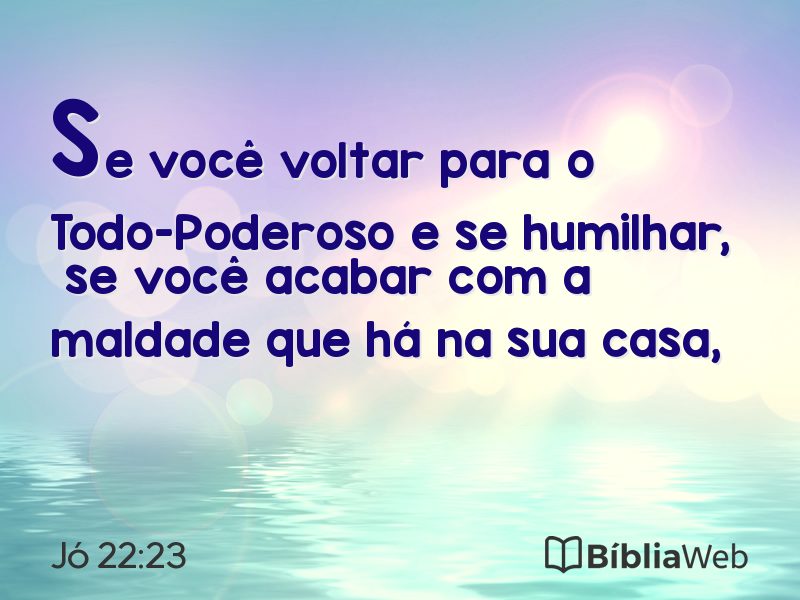Jó 22:23 em imagem para compartilhar