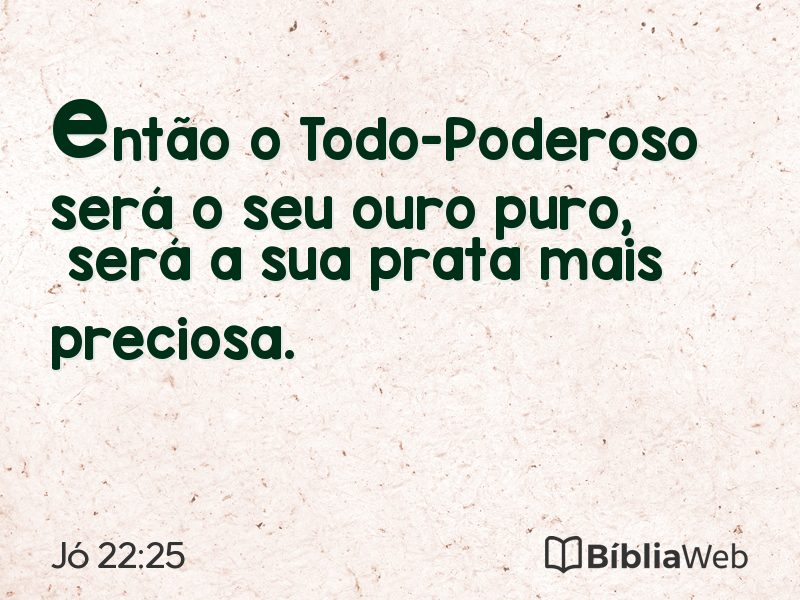 Jó 22:25 em imagem para compartilhar