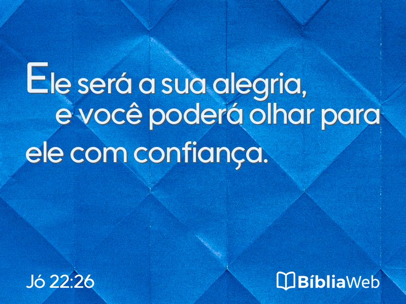Jó 22:26 em imagem para compartilhar