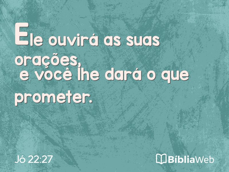 Jó 22:27 em imagem para compartilhar