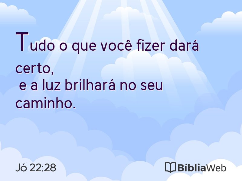 Jó 22:28 em imagem para compartilhar