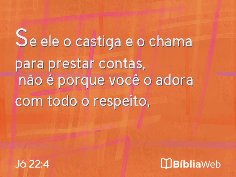 Jó 22:4 em imagem para compartilhar