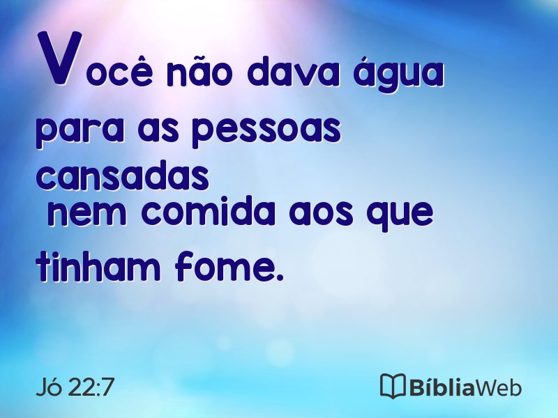 Jó 22:7 em imagem para compartilhar