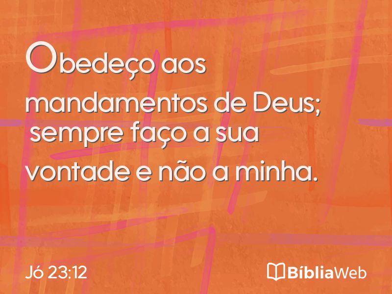 Jó 23:12 em imagem para compartilhar