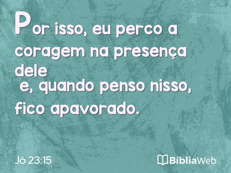 Jó 23:15 em imagem para compartilhar