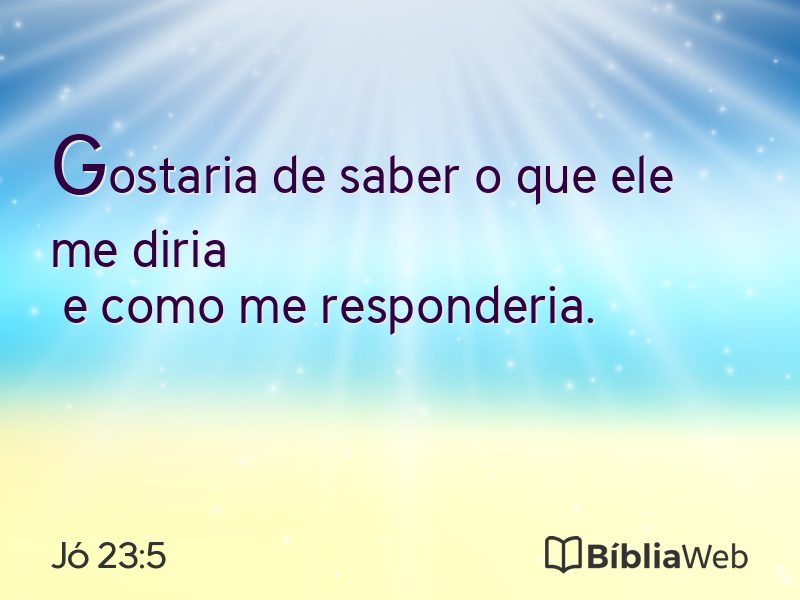 Jó 23:5 em imagem para compartilhar