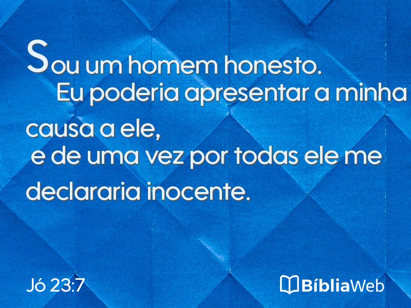 Jó 23:7 em imagem para compartilhar
