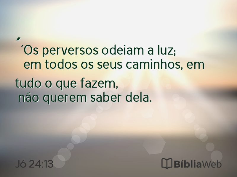 Jó 24:13 em imagem para compartilhar