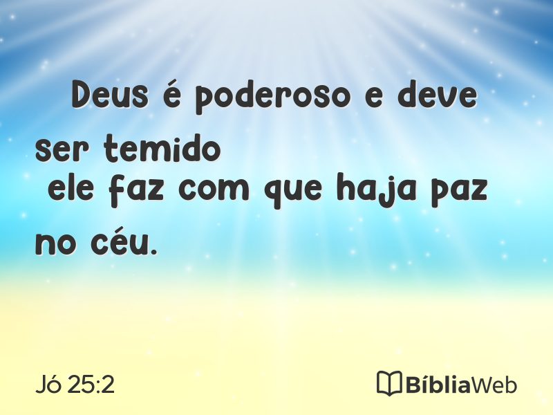 Jó 25:2 em imagem para compartilhar