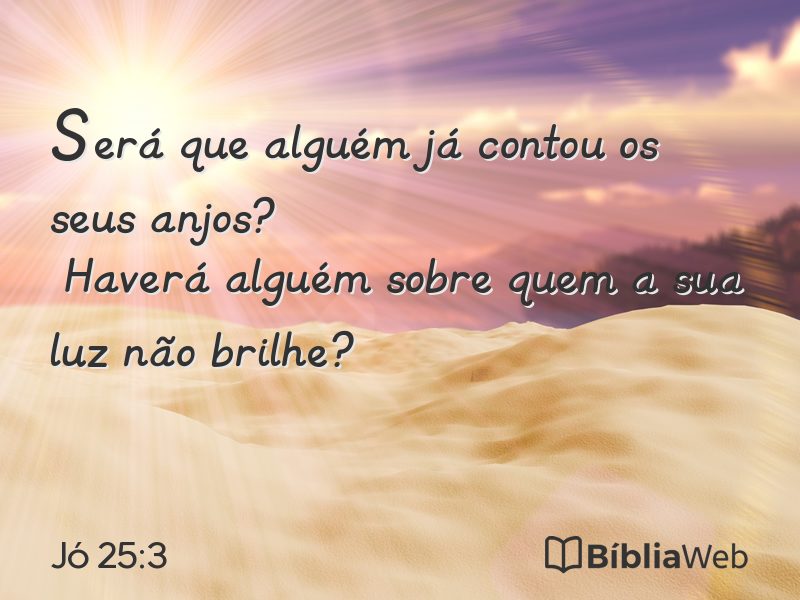 Jó 25:3 em imagem para compartilhar