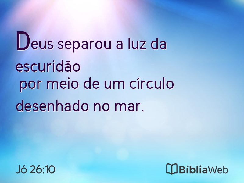Jó 26:10 em imagem para compartilhar