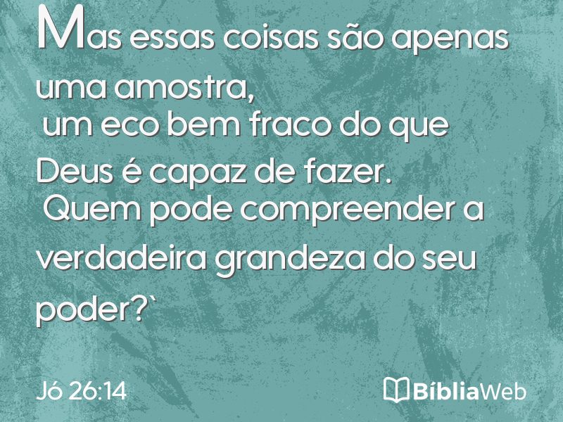 Jó 26:14 em imagem para compartilhar