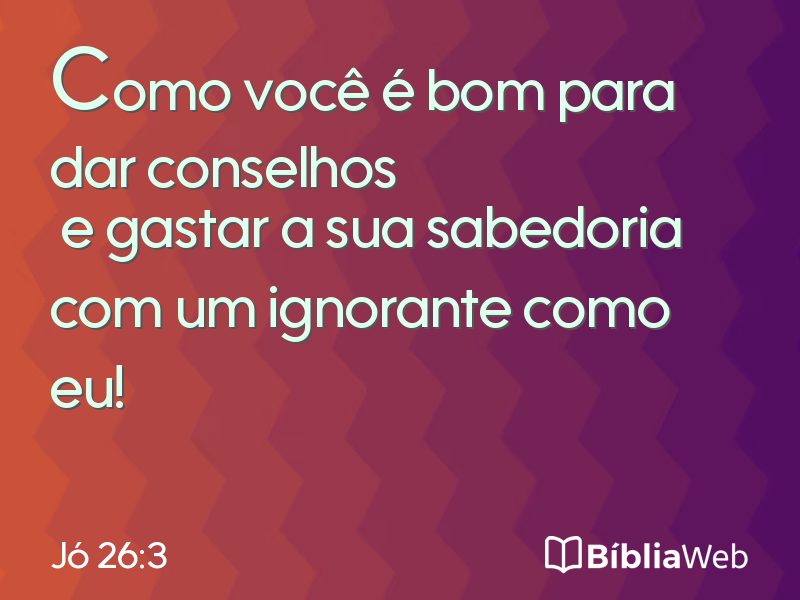 Jó 26:3 em imagem para compartilhar