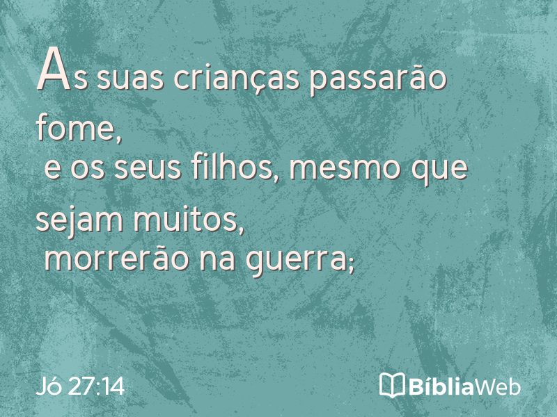 Jó 27:14 em imagem para compartilhar