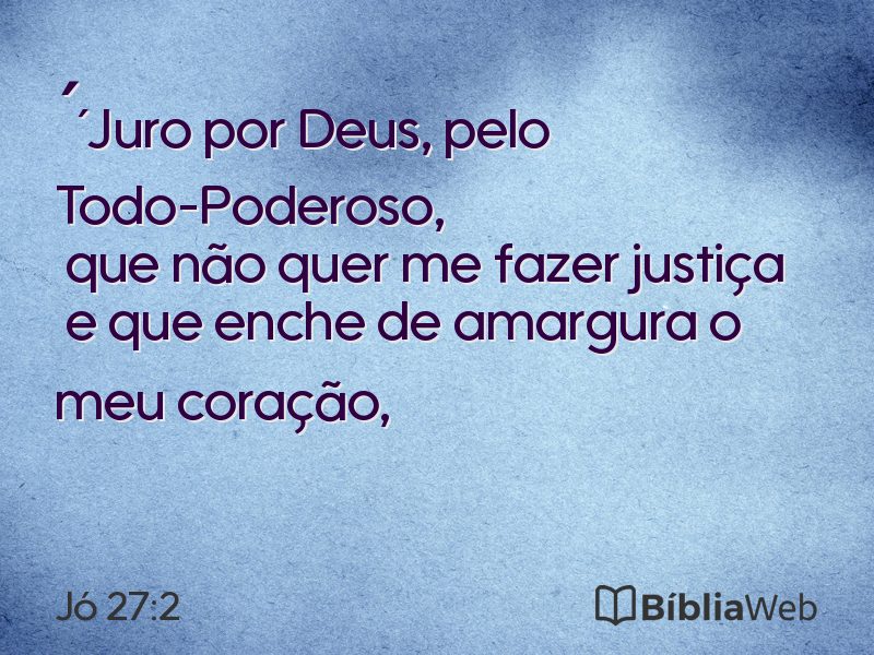 Jó 27:2 em imagem para compartilhar