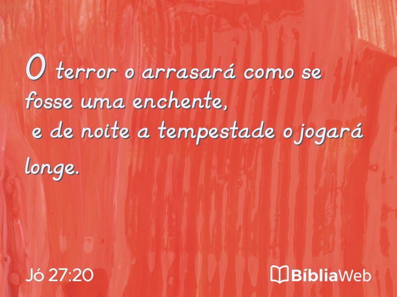 Jó 27:20 em imagem para compartilhar
