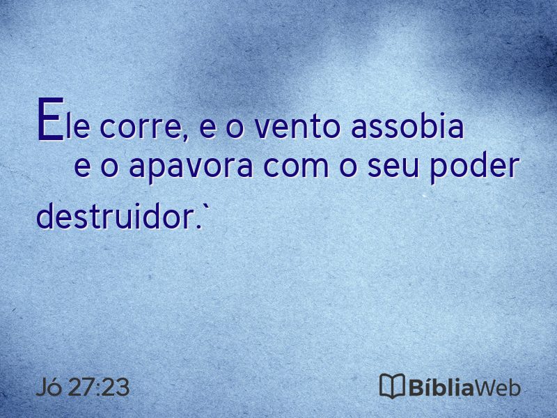 Jó 27:23 em imagem para compartilhar