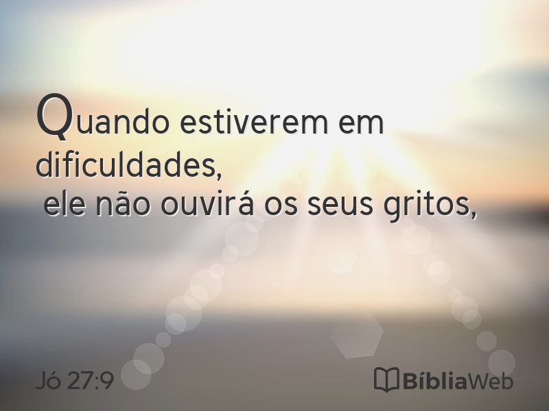Jó 27:9 em imagem para compartilhar