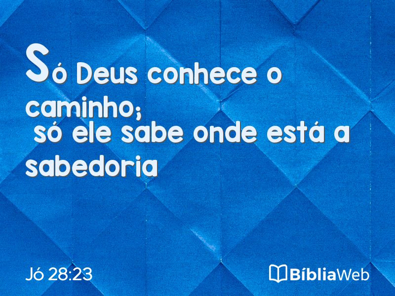 Jó 28:23 em imagem para compartilhar