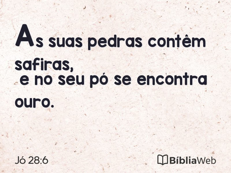 Jó 28:6 em imagem para compartilhar