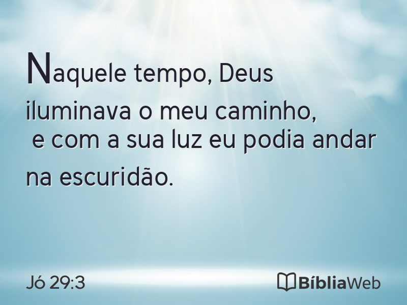 Jó 29:3 em imagem para compartilhar
