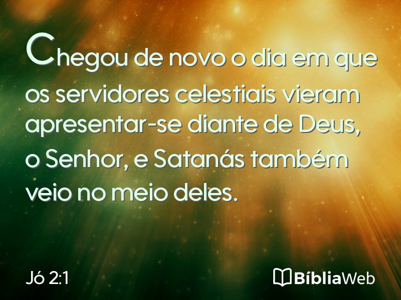 Jó 2:1 em imagem para compartilhar