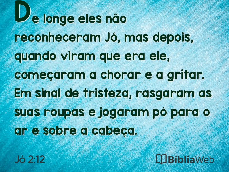 Jó 2:12 em imagem para compartilhar