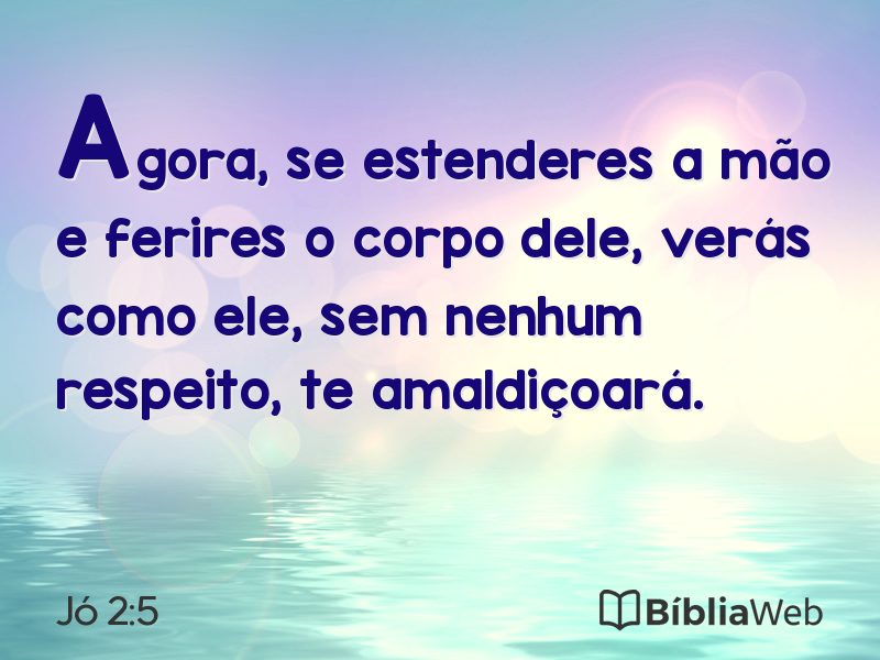 Jó 2:5 em imagem para compartilhar