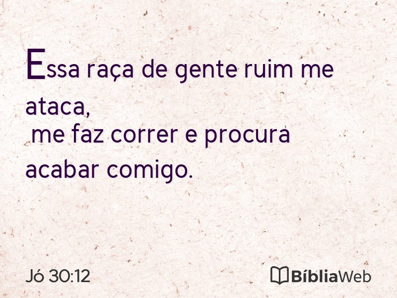 Jó 30:12 em imagem para compartilhar