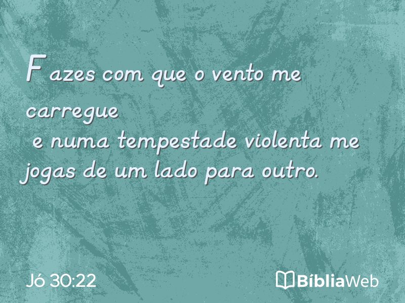Jó 30:22 em imagem para compartilhar