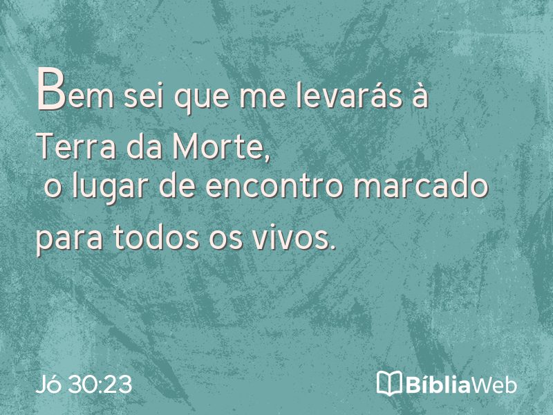 Jó 30:23 em imagem para compartilhar