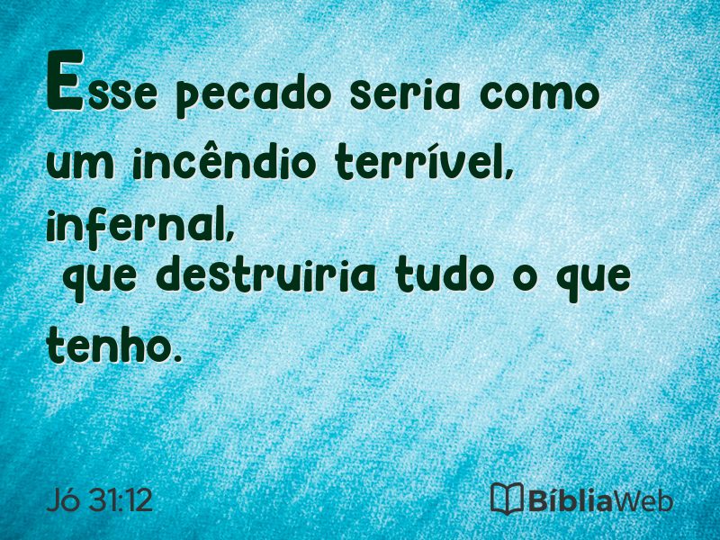 Jó 31:12 em imagem para compartilhar