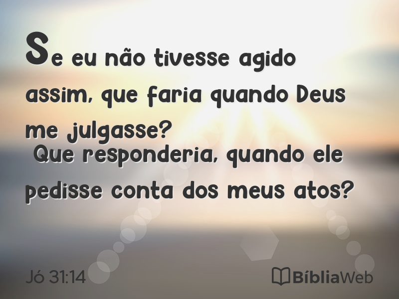 Jó 31:14 em imagem para compartilhar