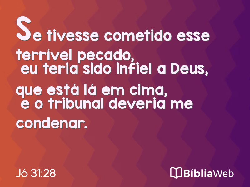 Jó 31:28 em imagem para compartilhar