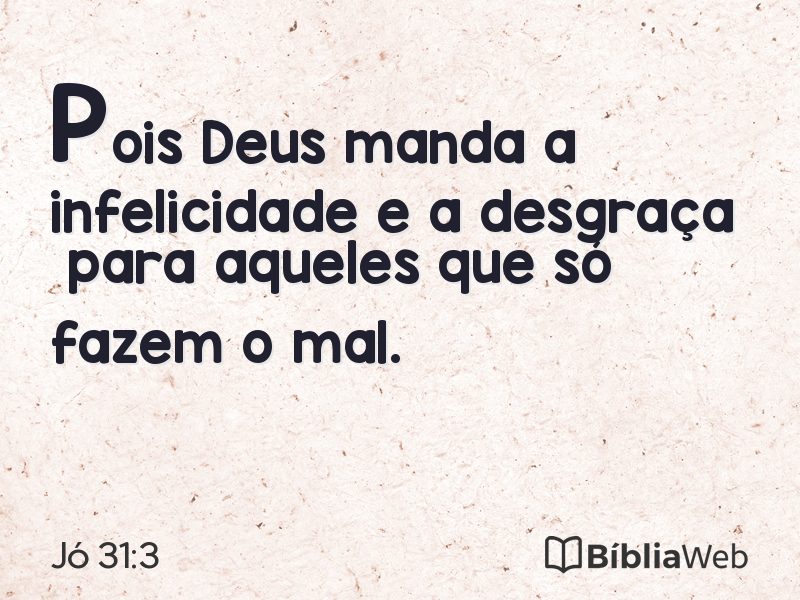 Jó 31:3 em imagem para compartilhar
