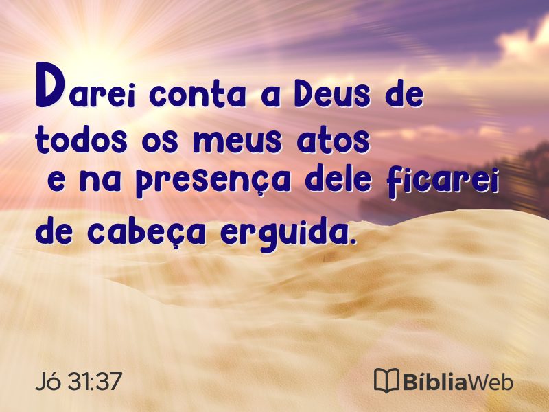 Jó 31:37 em imagem para compartilhar