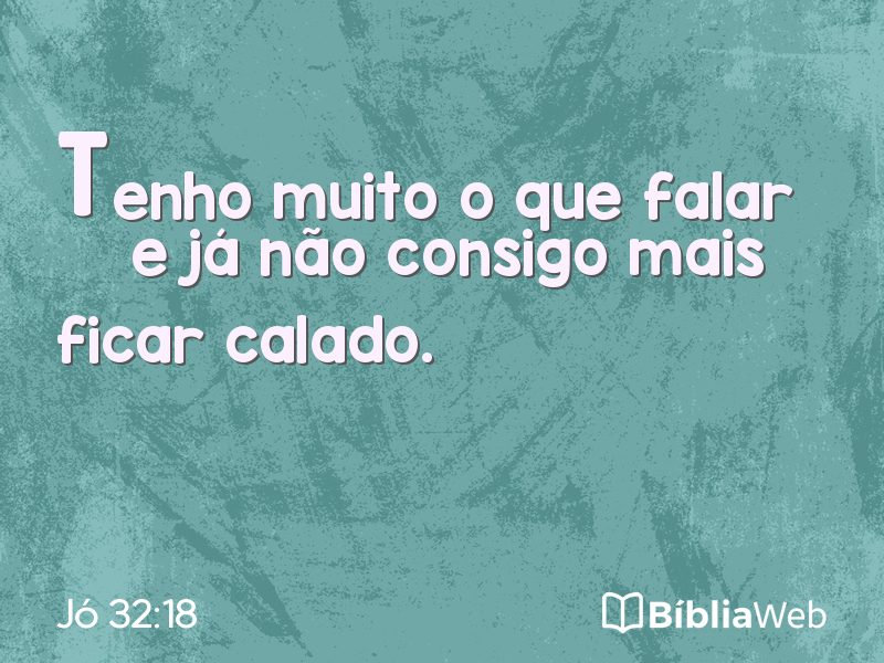Jó 32:18 em imagem para compartilhar