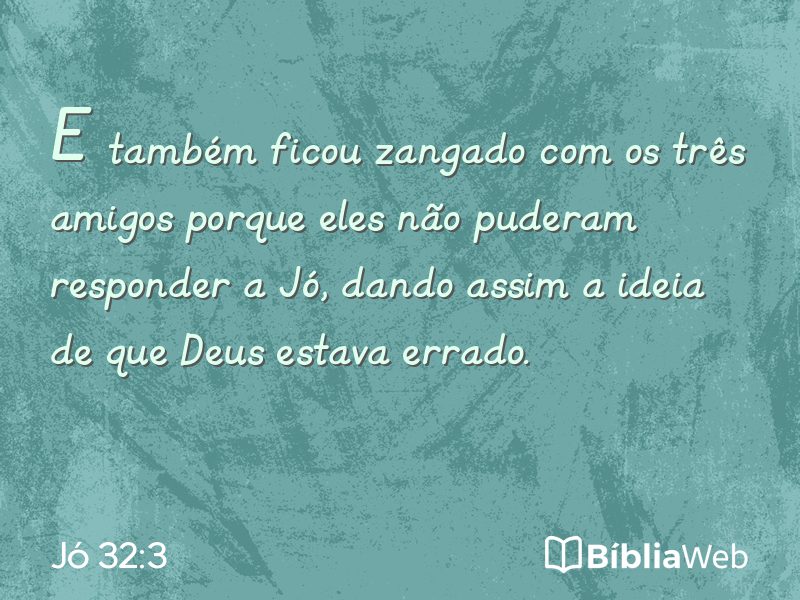 Jó 32:3 em imagem para compartilhar