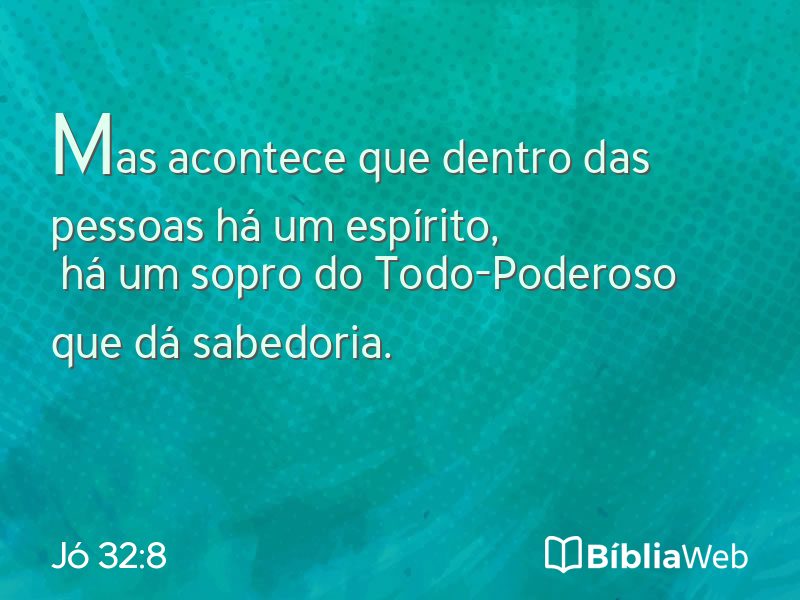 Jó 32:8 em imagem para compartilhar