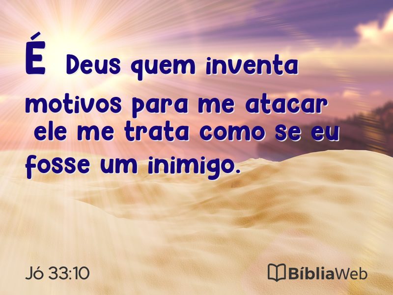 Jó 33:10 em imagem para compartilhar