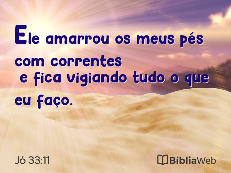 Jó 33:11 em imagem para compartilhar