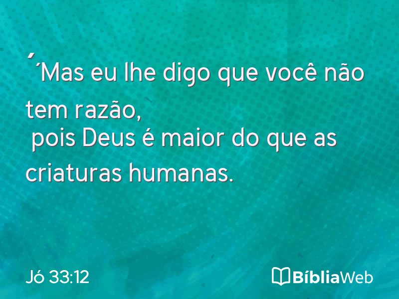 Jó 33:12 em imagem para compartilhar