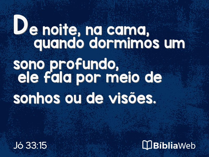 Jó 33:15 em imagem para compartilhar