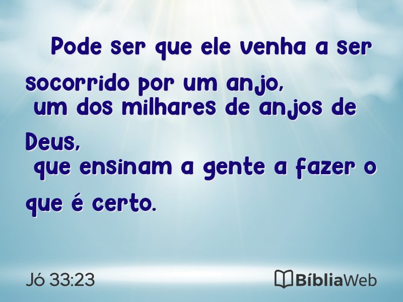Jó 33:23 em imagem para compartilhar