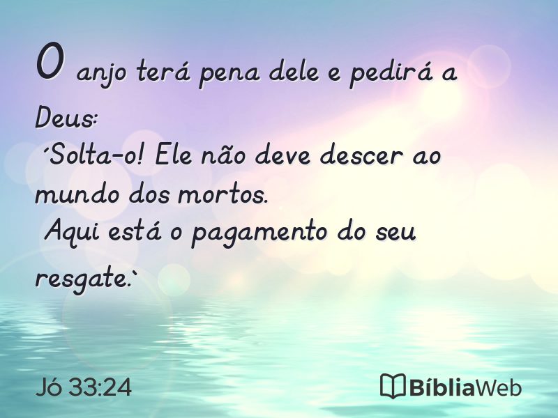 Jó 33:24 em imagem para compartilhar