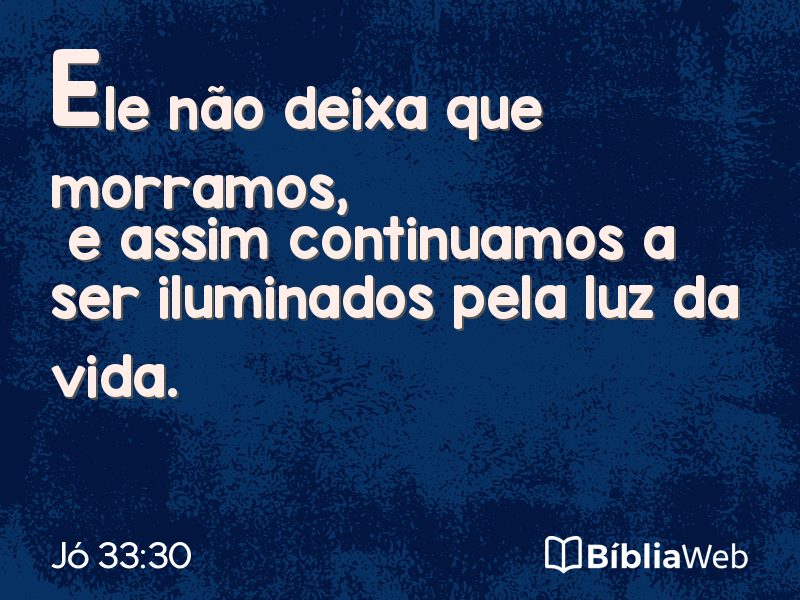 Jó 33:30 em imagem para compartilhar