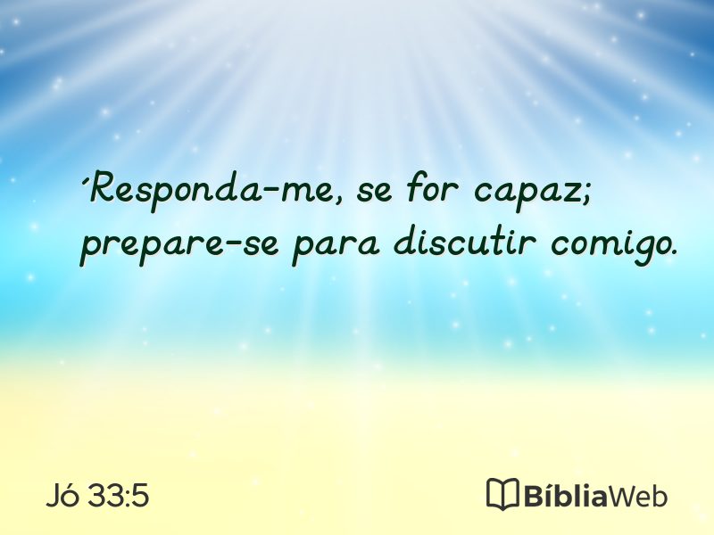 Jó 33:5 em imagem para compartilhar