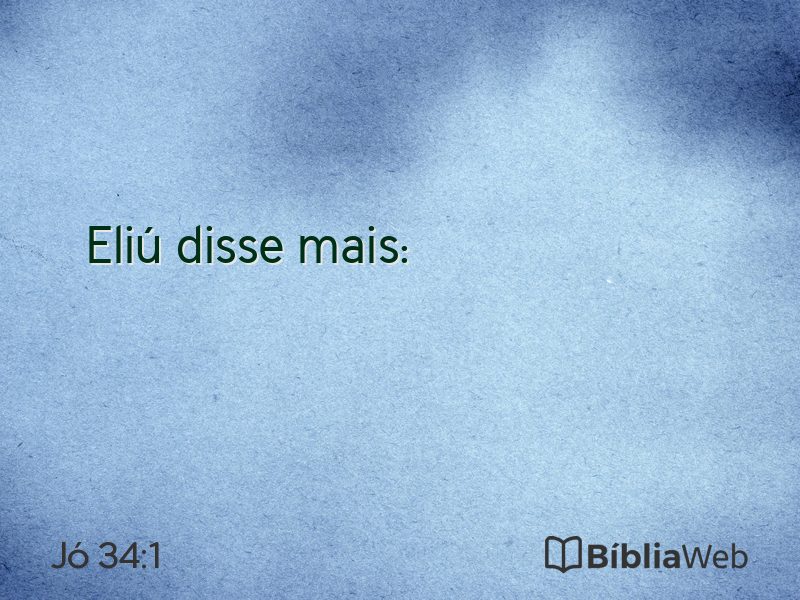 Jó 34:1 em imagem para compartilhar